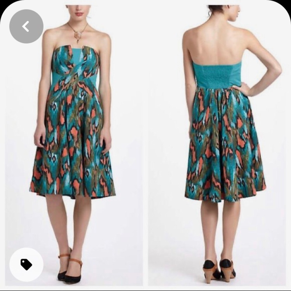 Anthropologie painted ikat dress, size 2